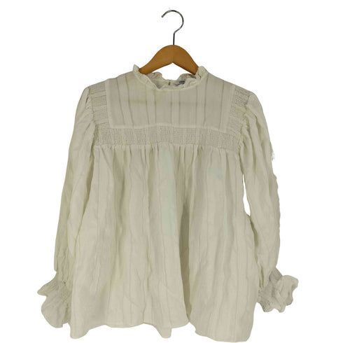 ザラ ZARA コントラスト ラッフル ブラウス レディース import:M