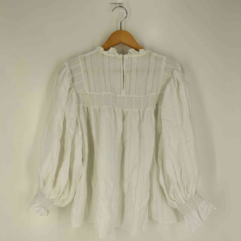 ザラ ZARA コントラスト ラッフル ブラウス レディース import:M