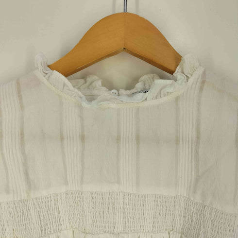 ザラ ZARA コントラスト ラッフル ブラウス レディース import:M