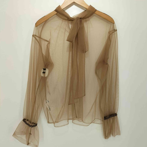 ローズバッド ROSE BUD 19SS シアー ボウタイ ブラウス レディース FREE