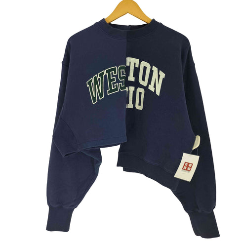 フリークスストア FREAKS STORE 24AW リメイク ドッキング カレッジ アシンメトリー クロップド スウェット レディース FREE