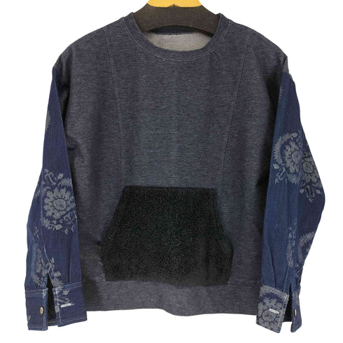 ギャバジンケーティー Gabardine K.T デニム切替 クルーネックスウェット レディース JPN:11号