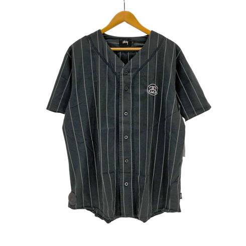 ステューシー Stussy 15AW Stripe Poplin Baseball shirt メンズ import:L