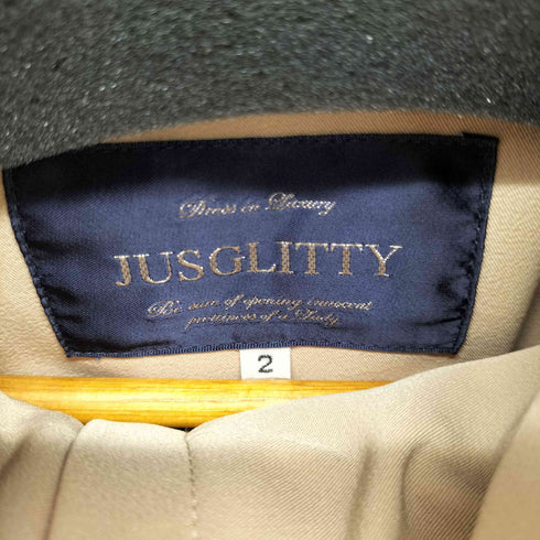 ジャスグリッティー JUSGLITTY フード付ロングブルゾン レディース JPN:2