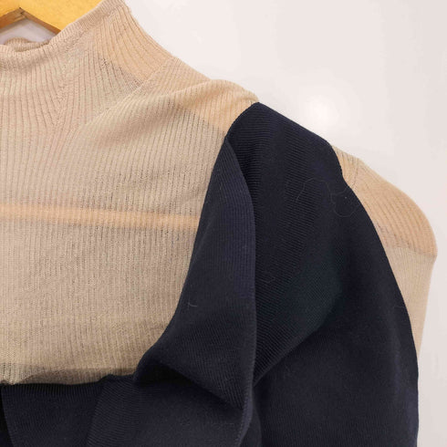 スナイデル snidel 22aw デコルテシースルードッキングニットプルオーバー レディース ONE SIZE