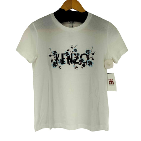 ケンゾー KENZO KNITTED T SHIRT ロゴプリントクルーネックTシャツ レディース JPN:S