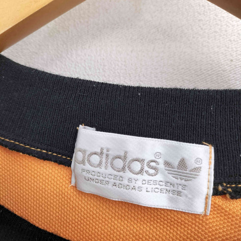 アディダス adidas 90S デサント社製 トレフォイルロゴ スリーストライプライン ラグラン 半袖 Tシャツ Vintage メンズ JPN:L