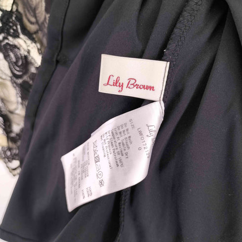 リリーブラウン Lily Brown 2トーンレースワンピース レディース 0