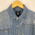 ジースターロー G-STAR RAW Talla Taglia Grobe SLIM FIT ダメージ加工 デニムシャツ メンズ import:L