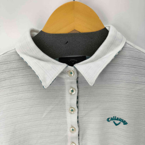キャロウェイ Callaway ロゴ刺繍長袖ポロシャツ レディース L