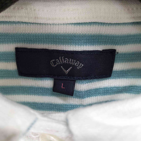 キャロウェイ Callaway ロゴ刺繍長袖ポロシャツ レディース L