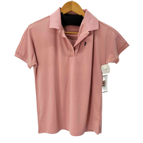 ピークパフォーマンス peak performance ロゴプリント S/Sポロシャツ レディース import:XS