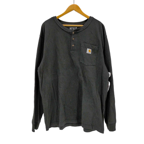 カーハート Carhartt ヘンリーネック ポケット付きロングスリーブTシャツ メンズ import:L