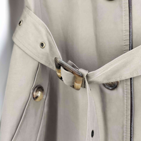 ローレンラルフローレン LAUREN RALPH LAUREN フード付き エポレット ベルテッド パイピング ステンカラーコート レディース import:XS