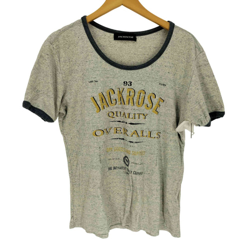 ジャックローズ JACKROSE LOT No. 93 プリント リンガー Tシャツ 霜降り メンズ JPN:M