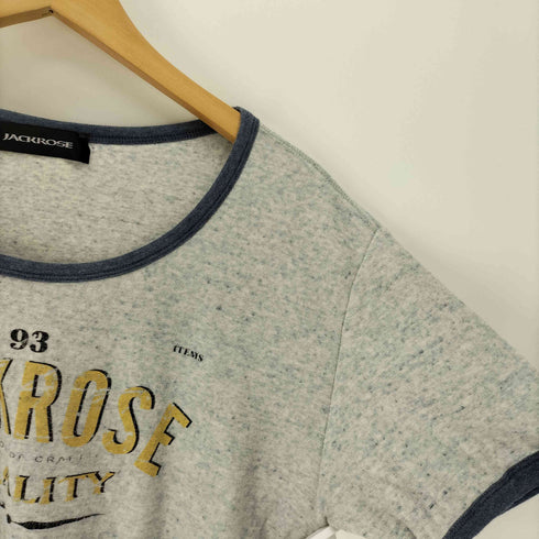 ジャックローズ JACKROSE LOT No. 93 プリント リンガー Tシャツ 霜降り メンズ JPN:M