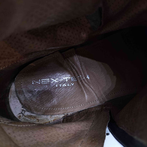 NEX-TACH イタリア製 バックルベルト サイドジップ ブーツ メンズ EUR:41