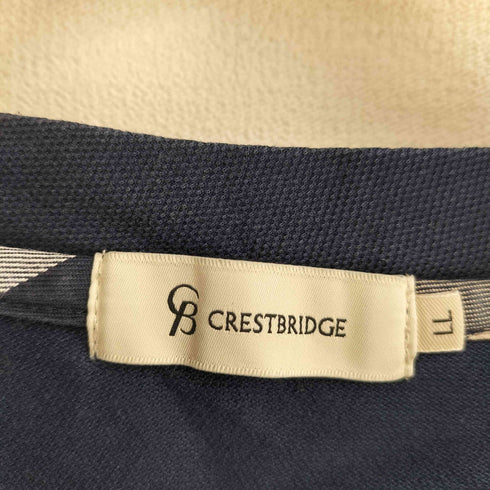 CB CRESTBRIDGE 襟CBチェック 半袖カットソー メンズ LL