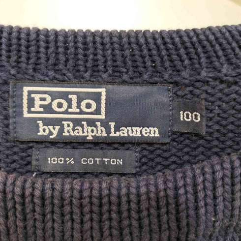 ポロバイラルフローレン Polo by RALPH LAUREN ポニー刺繍 ボーダー プルオーバー コットン ニット メンズ 100