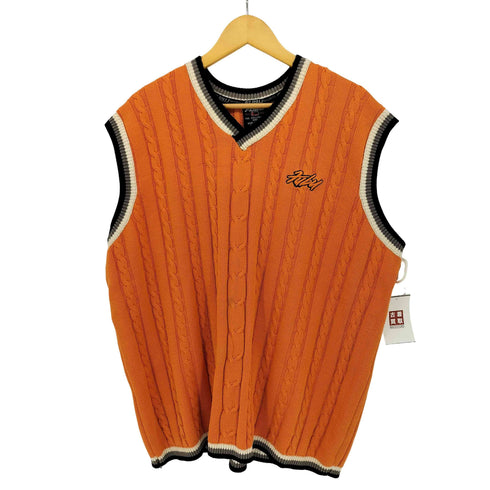 フブ FUBU 00s ケーブルニットベスト チルデンニット メンズ XXL