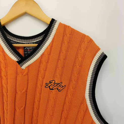 フブ FUBU 00s ケーブルニットベスト チルデンニット メンズ XXL