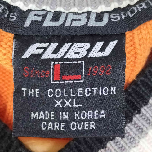 フブ FUBU 00s ケーブルニットベスト チルデンニット メンズ XXL