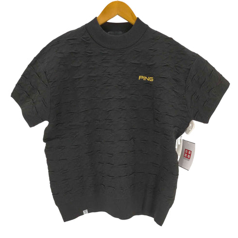 ピン ping 半袖ニット 千鳥ジャガード レディース JPN:M