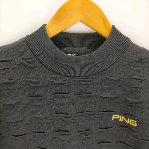 ピン ping 半袖ニット 千鳥ジャガード レディース JPN:M