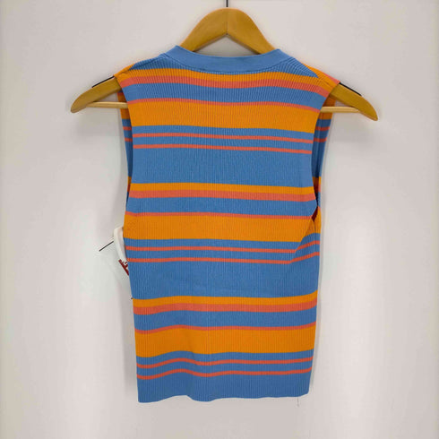 ザラ ZARA マルチボーダーニットベスト レディース import:S