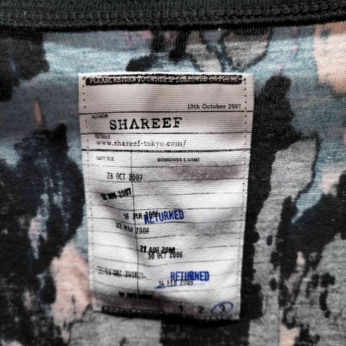 シャリーフ SHAREEF ペイント柄VネックTシャツ メンズ JPN:3