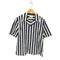 ザラ ZARA シアサッカー ストライプ開襟シャツ メンズ import:M
