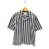 ザラ ZARA シアサッカー ストライプ開襟シャツ メンズ import:M