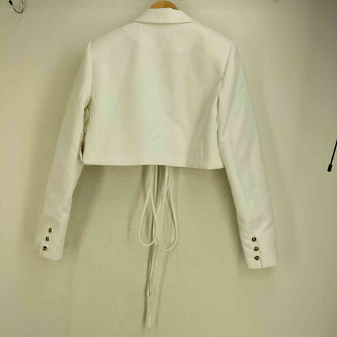 ザラ ZARA リボンディテール クロップドブレザー レディース import:L