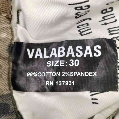 VALABASAS 迷彩柄カーゴパンツ メンズ 30