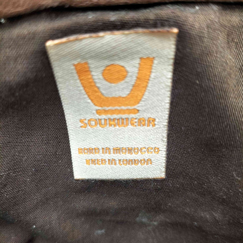 SOUKWEAR フリンジ レザー張り カゴ バッグ レディース