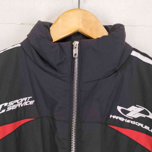 ハーシュアンドクルーエル HARSHANDCRUEL コントラストカラー ナイロン トラックジャケット メンズ L