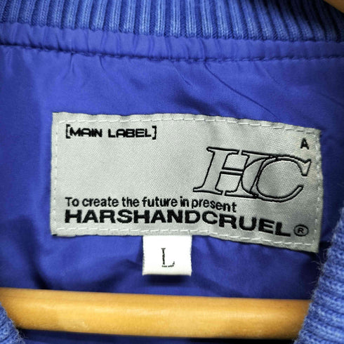 ハーシュアンドクルーエル HARSHANDCRUEL フェイクレザースタジャン メンズ L