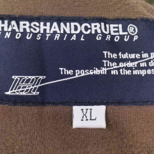 ハーシュアンドクルーエル HARSHANDCRUEL サイドラインストーン ベロアトラックパンツ メンズ XL