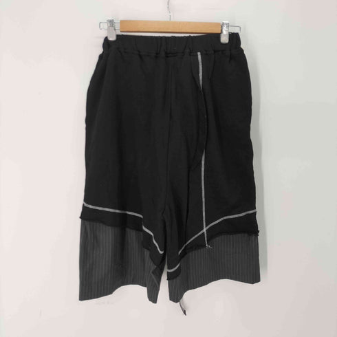 ハーシュアンドクルーエル HARSHANDCRUEL ステッチデザイン ドッキングハーフパンツ メンズ L