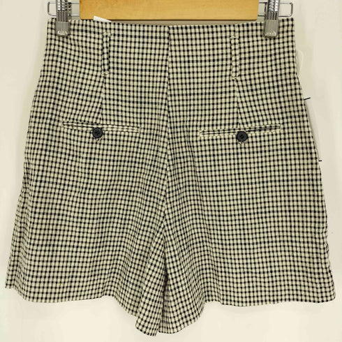 ザラ ZARA ハイウエスト ギンガムチェック プリーツ スカート レディース S