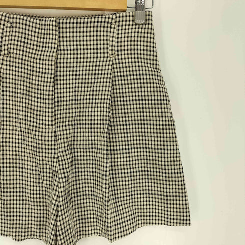 ザラ ZARA ハイウエスト ギンガムチェック プリーツ スカート レディース S