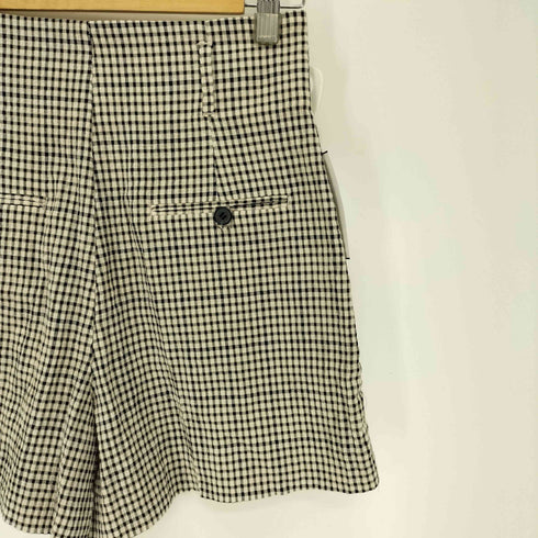 ザラ ZARA ハイウエスト ギンガムチェック プリーツ スカート レディース S