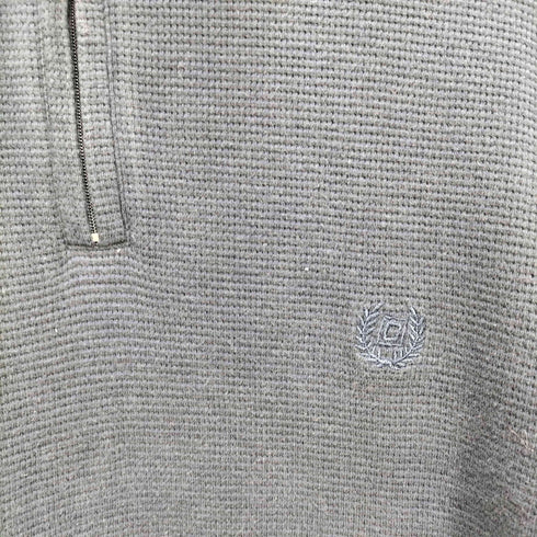 チャップスラルフローレン CHAPS RALPH LAUREN 月桂樹 エンブレム 刺繍 ハーフジップ サーマル スウェット メンズ import:L