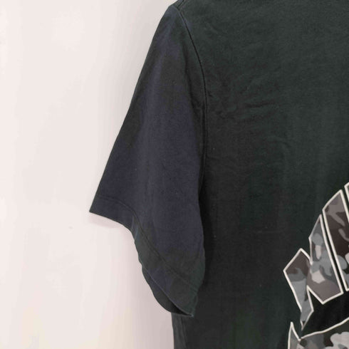 ナイキ NIKE ビッグロゴ 迷彩スウッシュ クルーネック半袖Tシャツ メンズ L