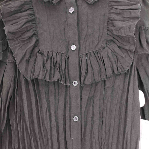 マウジー moussy 21SS WRINKLE FRILL ウィンクル フリル ブラウス レディース FREE