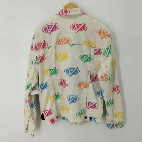 ゲス GUESS ×J BALVIN DILLION OVERSIZED LOGO ECRU DENIM TRUCKER JACKET メンズ import:S
