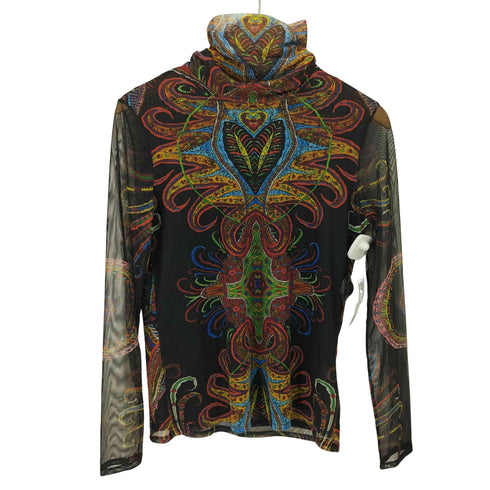 デシグアル Desigual Mr. Christian Lacroix サイケデリック ジャガード パワーネット セカンドスキン ユニセックス メンズ import:L