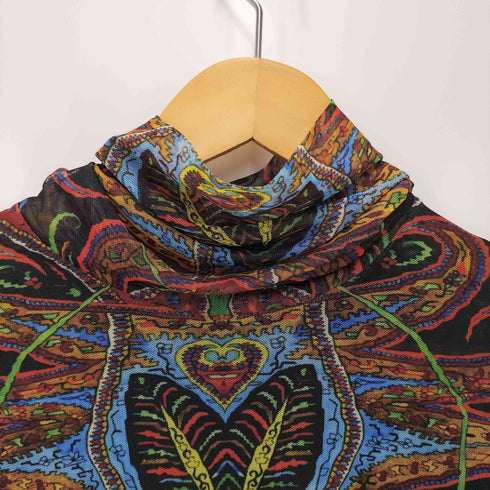 デシグアル Desigual Mr. Christian Lacroix サイケデリック ジャガード パワーネット セカンドスキン ユニセックス メンズ import:L