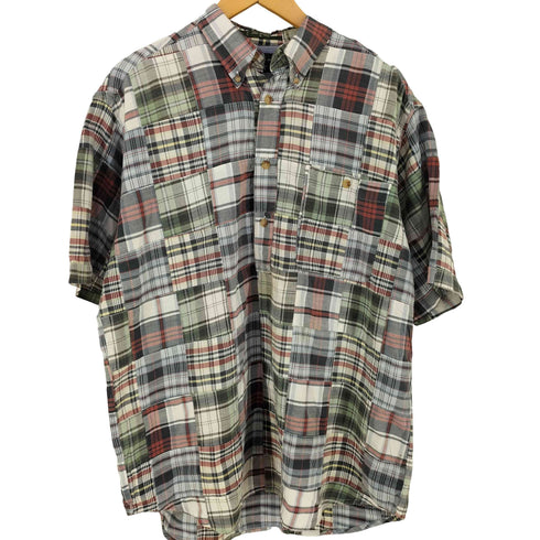 オービス ORVIS 90S S/Sチェックシャツ パッチワーク メンズ import:M