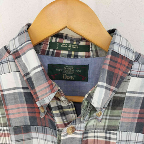 オービス ORVIS 90S S/Sチェックシャツ パッチワーク メンズ import:M